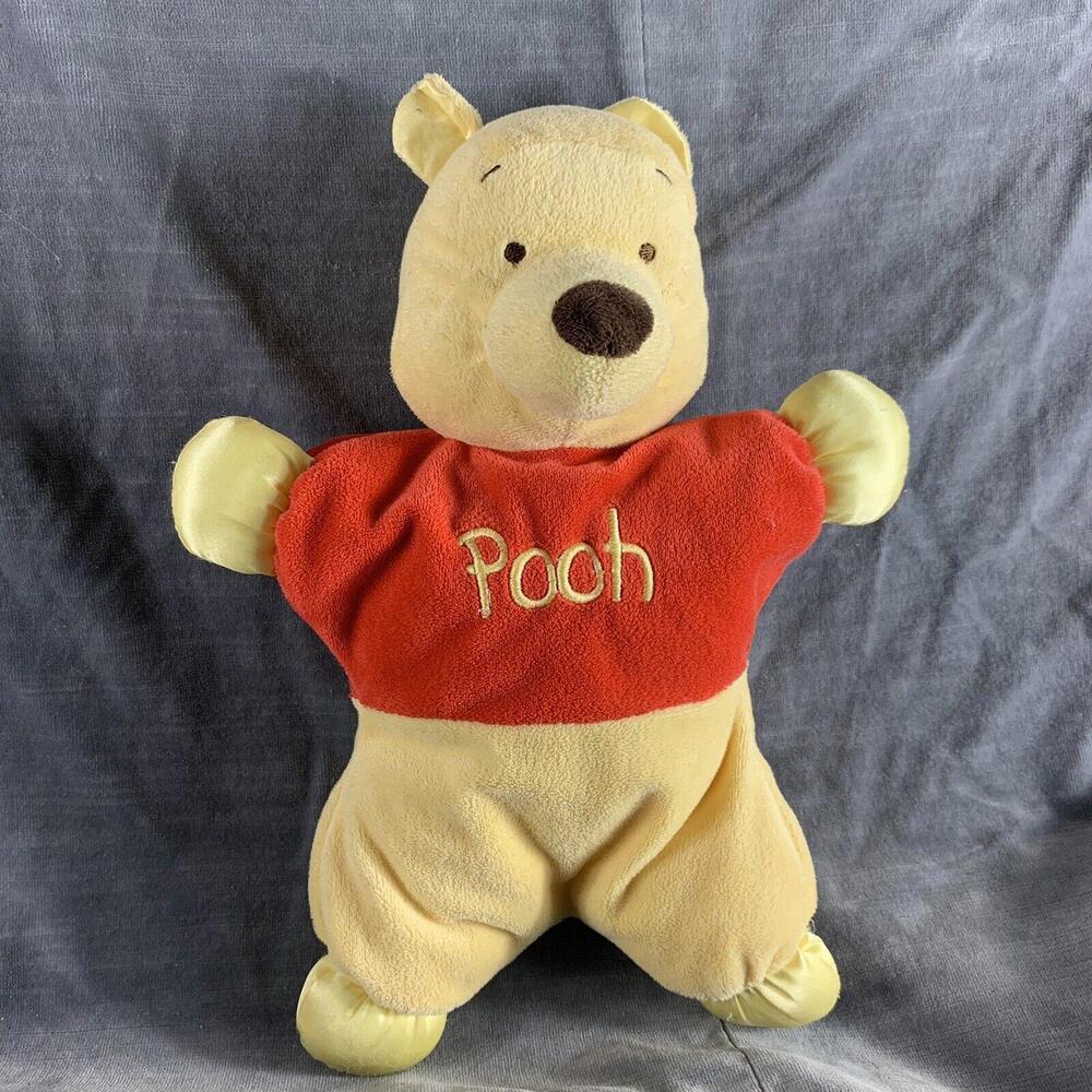 Disney Baby 13” Winnie the Pooh Bear Washable Lovey Stuffed Toy Crinkle Ears​